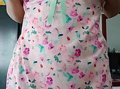 my innocent colleague models sexy pink pajamas 😘