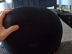 Alex Mack bends redhead milf over bed for rough big cock pounding.