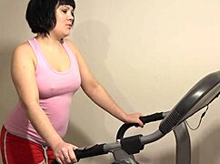 anal stopper plugs ass on treadmill for juicy orgasm fitness blast!!