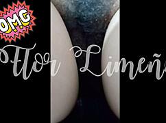 peruvian beauty pees in home bath during lockdown isolation