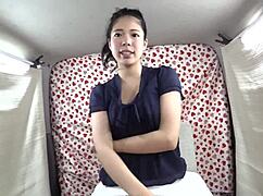 asian babe detoxes pussy with vibrator wetting panties nonstop