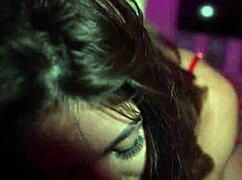 Sherrie Moon's split tongue teases my throbbing cock during horny striptease