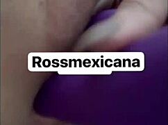 latina beauty rica teases her wet pussy with huge dildo solo play