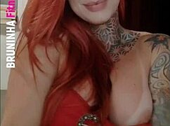 Tattooed Redhead Athlete Skips Panties Under Sexy Dress Tease