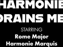 harmonie marquis's juicy bubble ass takes rome's hot cum load perfectly