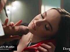 Deeper! Bratty Hazel Moore Doublebooks Daddies for MMF Fuck