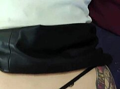 teacher slut takes hard fuck then gets cum splash on her glasses and ass