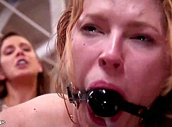 yo, stepmom's kinky bdsm straps her bound stepdaughter for rough anal domination and whipping