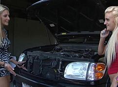 Garage Lesbians: Two Sexy Blondes Lick Pussy, Finger Tits and Masturbate Wildly