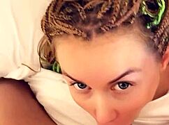 cutie wakes up choking on thick cock in her throat then gets pounded 😲🍆💦