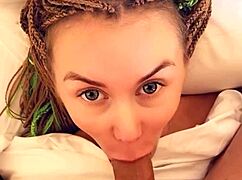 cutie wakes up choking on thick cock in her throat then gets pounded 😲🍆💦