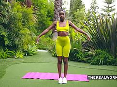 ashley aleigh showers outdoors then bends for huge cum on ass