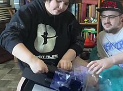 wanna see my first time moaning on this crazy sex machine with boyfriend watching?