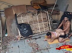 juicy fat latina bbw gives bareback anal creampie to brother-in-law in abandoned house