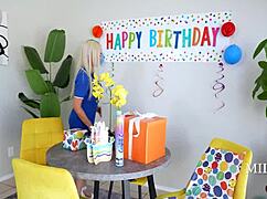 Happy birthday stepson, now breed my milf pussy with your cum.