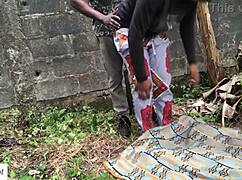 Horny Farm Girl Takes Stepbrother Doggy on Ranch Land