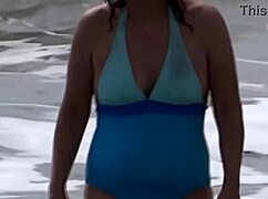 back from beach so horny i finger my big ass pussy first time stepson fucks