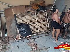 juicy fat latina bbw gives bareback anal creampie to brother-in-law in abandoned house
