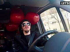 German babe hops in for valentine backseat ride and hardcore pounding 🚗💥