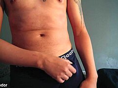 Nerd neighbor drops underwear strokes monster cock moaning to orgasm full video