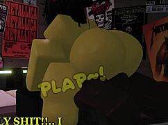 Roblox Noob Gags on Monster Big Black Cock Deep