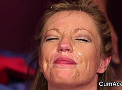 hey nasty fuck doll swallowing every jizz load from bukkake blowbang 😈💦