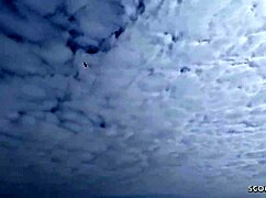 Huge Bouncing Boobs Girl and Emo Girlfriend Seduced into Beach FFM Threesome!