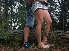 babe ditches husband to fuck boss deep in forest yeah?