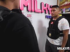 Peruvian teen's huge ass tempts bent-over police fun in station