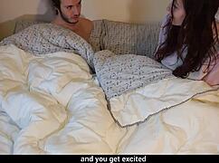 damn the horny indian wife moans loud riding another man's cock while hubby listens excited!