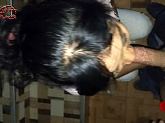 Sexy Charapita sucks cock then fucks hard on the stairs