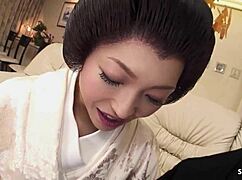 Mature Japanese Mommy Sucks Small Client Cock and Gulps Cum in Traditional Roleplay