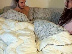 damn the horny indian wife moans loud riding another man's cock while hubby listens excited!