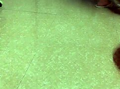 hubby sneaks downstairs and yanks off wife's pants for quick vietnamese pussy play