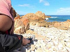 devour every drop off sugardaddy's cock on hidden beach post-hike