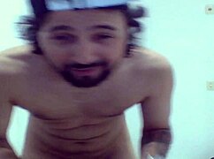 Shaved body tease turns into full horny outdoor strip in garage