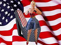 i'm an all-american granny slamming this thrusting vibrator deep in my fat pussy