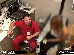 Doctor rams mandatory hitachi orgasms into maria santos guinea pig pussy