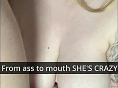 cheating wife olivia bay texts husband during rough anal quickie pounding