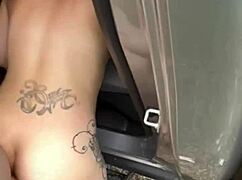 big booty street hooker rides customer reverse cowgirl in car then gulps his cum 😘💦