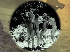 vintage beach nudists flash hairy beavers and pussies retro style all natural