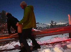Intense pregnant anal pounding bent over in public caught moaning wildly doggystyle cumshot finale