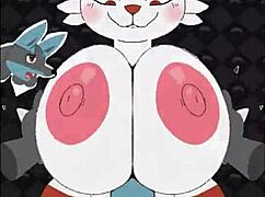 Sexy Bunny Cinderace Boobs Banged in Titty Fuck Game