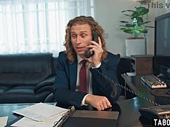 thick bbw office sluts sarah arabic and karla lane share that huge boss cock at work