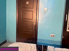 ebony side chick bangs with big black monster cock early morning creampie riding feels different