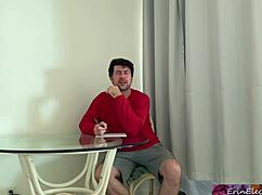 Erin Electra's curvy stepmom tutors horny stepson during study session