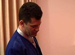 Two tattooed babes deepthroat cock then get roughly assfucked!