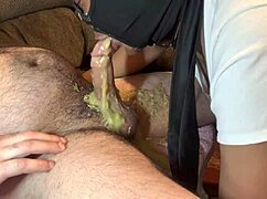 Puking Ebony Slave Deepthroats and Rims Filthily in BDSM Humiliation