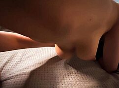 whoa my wife's perfect slim waist big ass and tits bounce wildly in pov doggystyle creampie!?