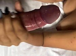 My stepsis jerks me off then I fuck her hard